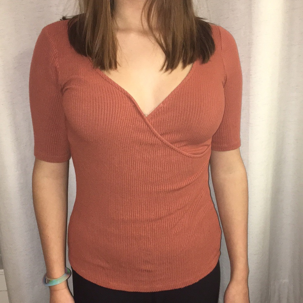 Deep v neck top